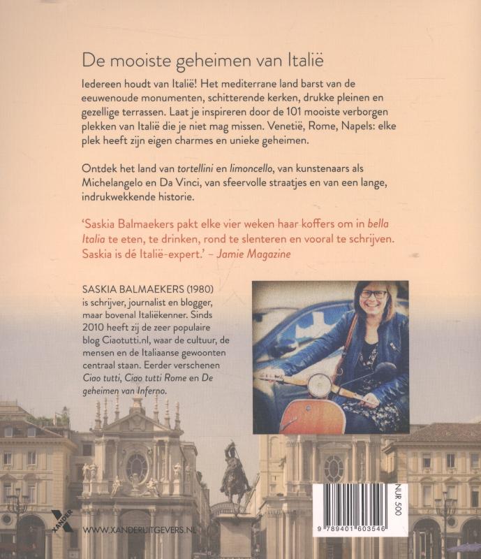 Achterkant van 101 mooiste plekken van Italië