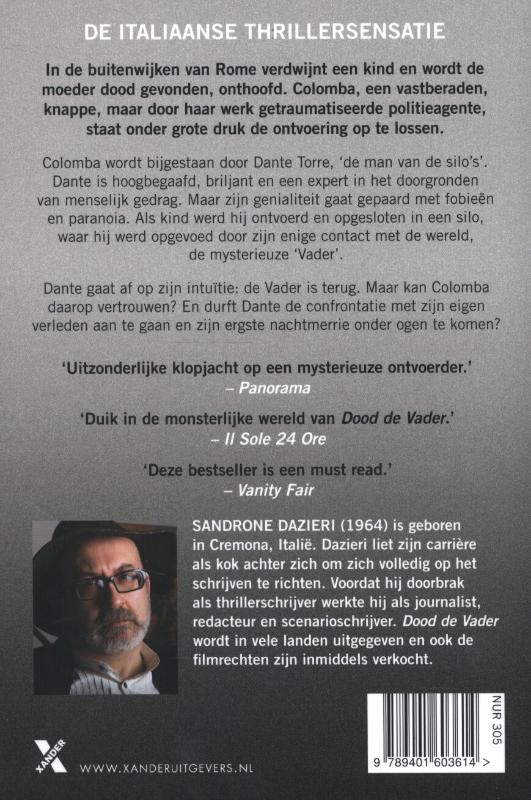 Achterkant van Dood de vader