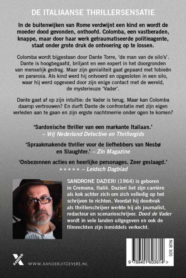 Achterkant van Dood de vader