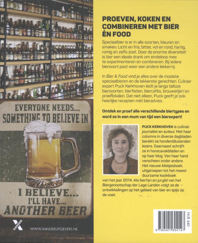 Achterkant van Bier & food