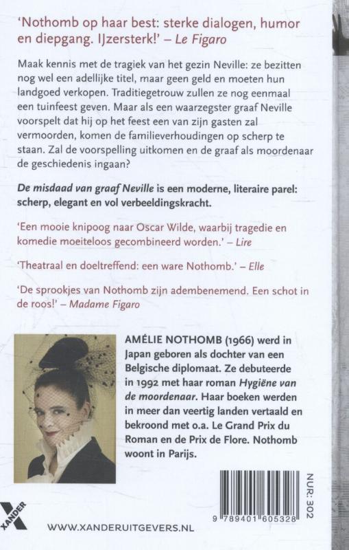 Achterkant van De misdaad van graaf Neville