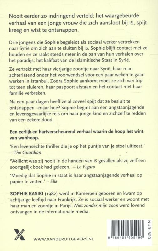 Achterkant van Niet zonder mijn zoon