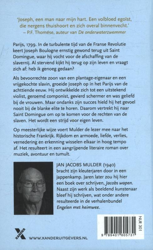 Achterkant van Joseph, de zwarte Mozart