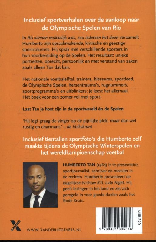 Achterkant van Als winnen makkelijk was, zou iedereen het doen