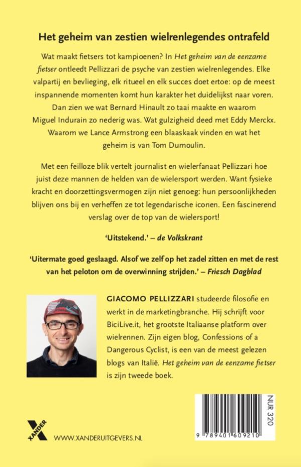 Achterkant van Het geheim van de eenzame fietser