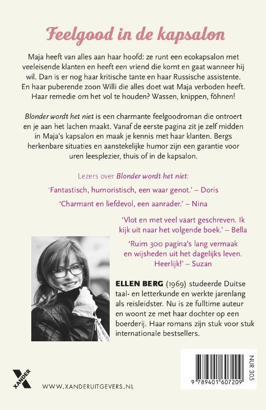 Achterkant van Blonder wordt het niet