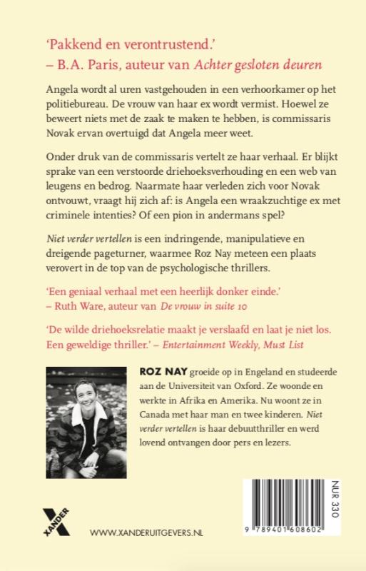 Achterkant van Niet verder vertellen