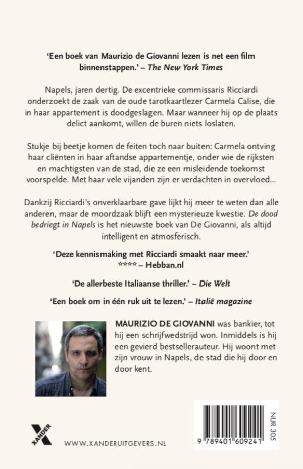 Achterkant van De dood bedriegt in Napels