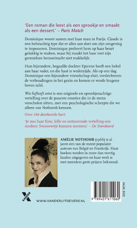 Achterkant van Wie liefheeft wint