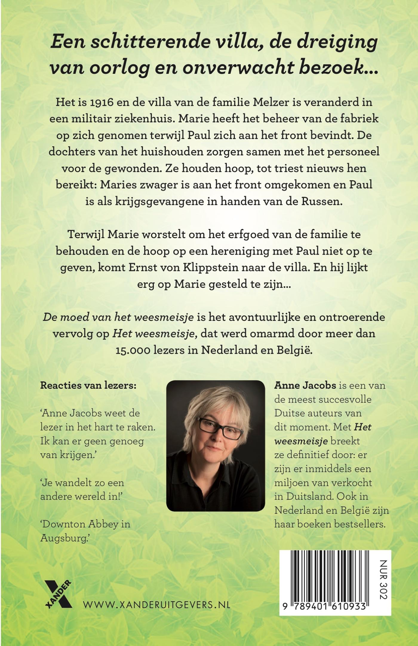 Achterkant van De moed van het weesmeisje