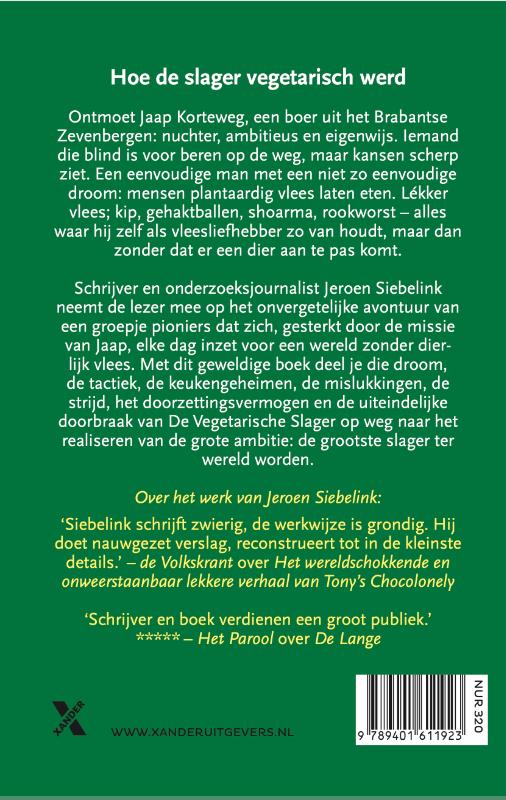 Achterkant van De vegetarische slager
