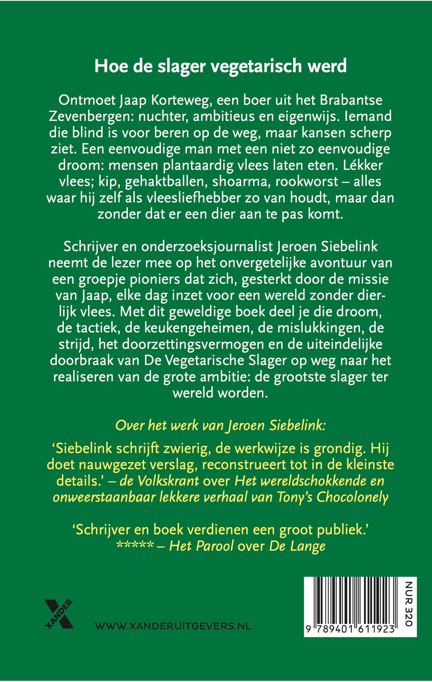 Achterkant van De vegetarische slager