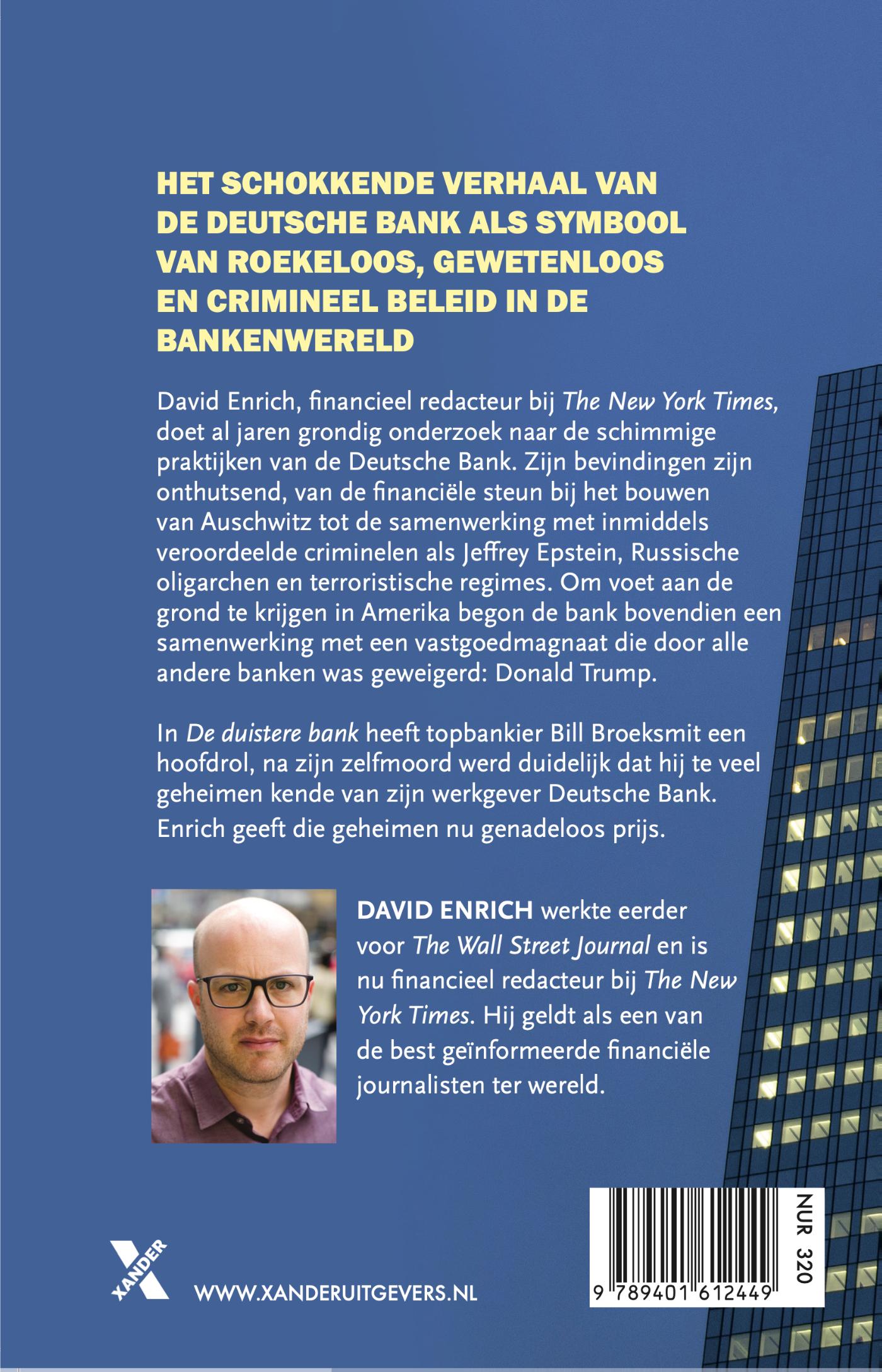 Achterkant van De duistere bank