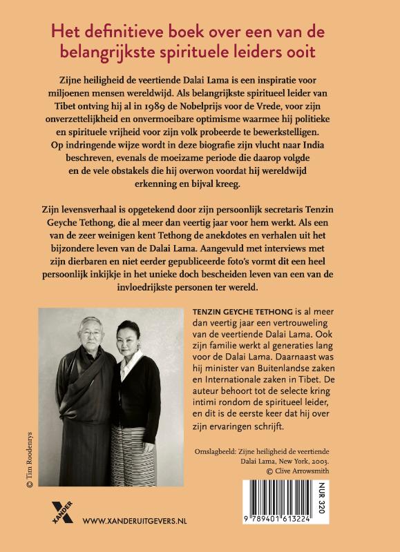 Achterkant van Dalai Lama, de biografie