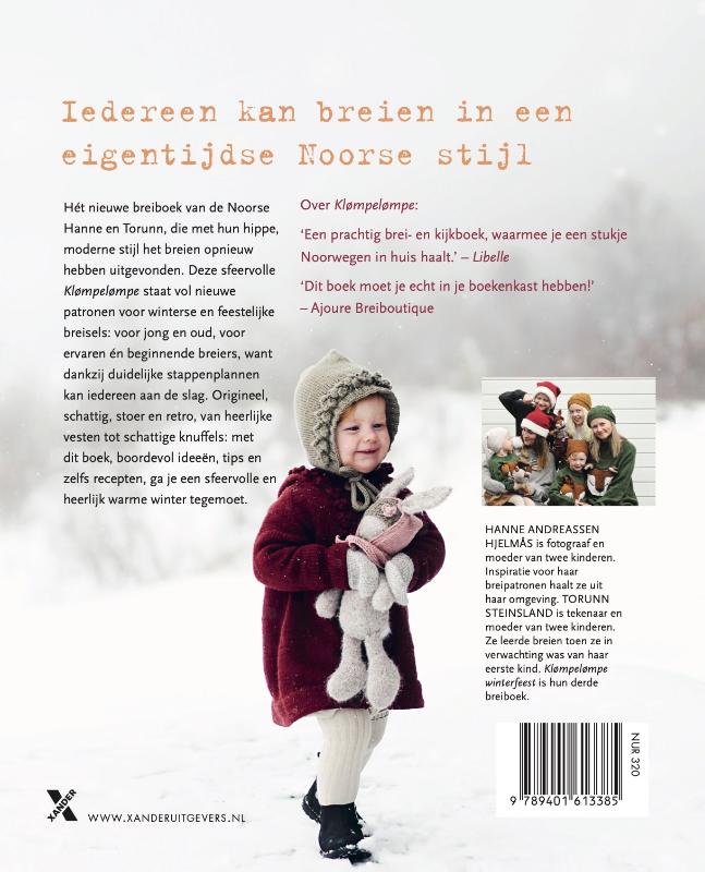 Achterkant van Klømpelømpe Winterfeest