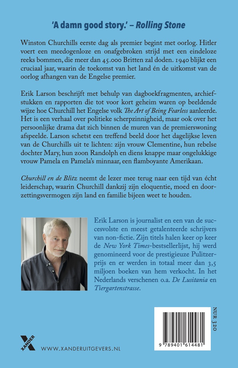 Achterkant van Churchill en de Blitz