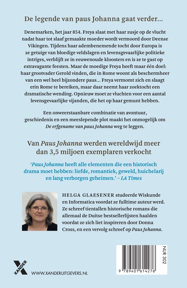 Achterkant van De erfgename van Paus Johanna
