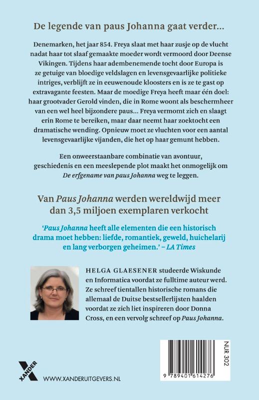 Achterkant van De erfgename van Paus Johanna