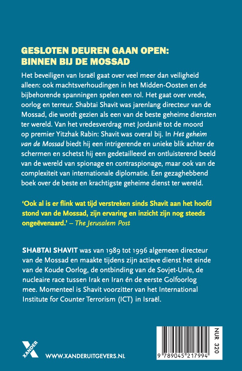 Achterkant van Het geheim van de Mossad