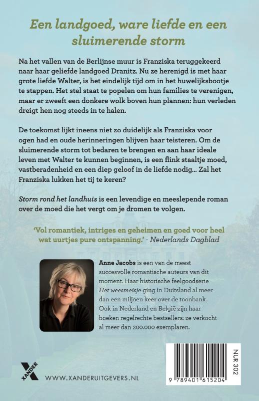 Achterkant van Storm rond het landhuis