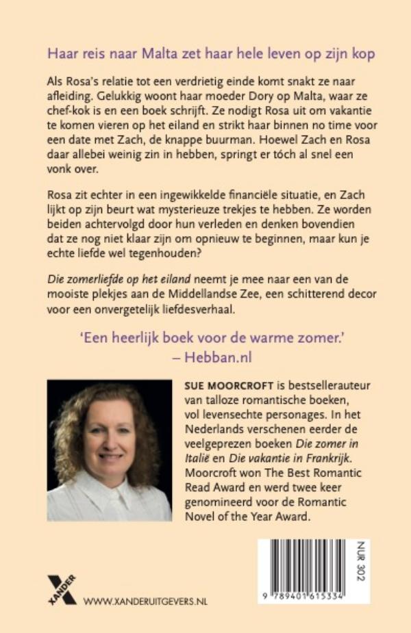 Achterkant van Die zomerliefde op het eiland