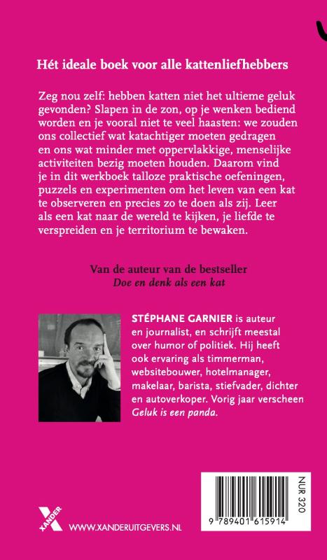 Achterkant van Geluk is een kat