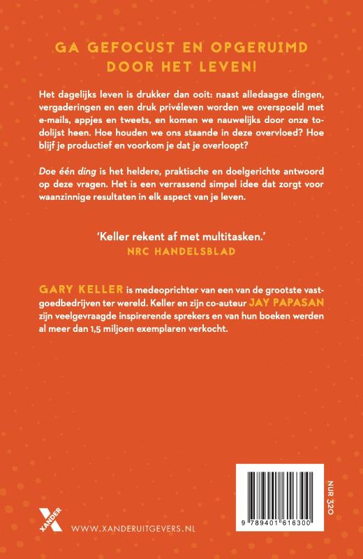 Achterkant van Doe één ding