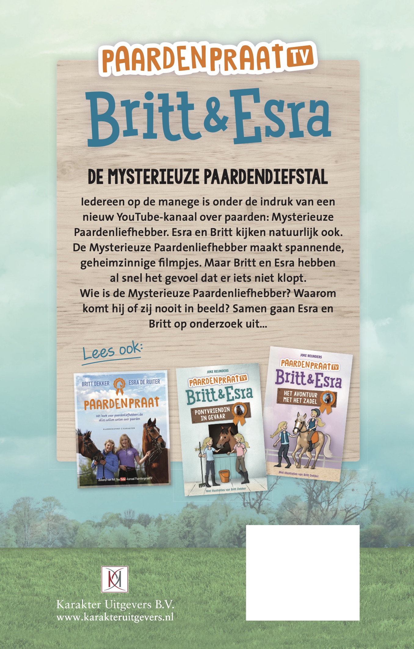 Achterkant van De mysterieuze paardendiefstal