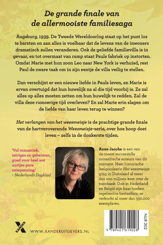 Achterkant van Het verlangen van het weesmeisje