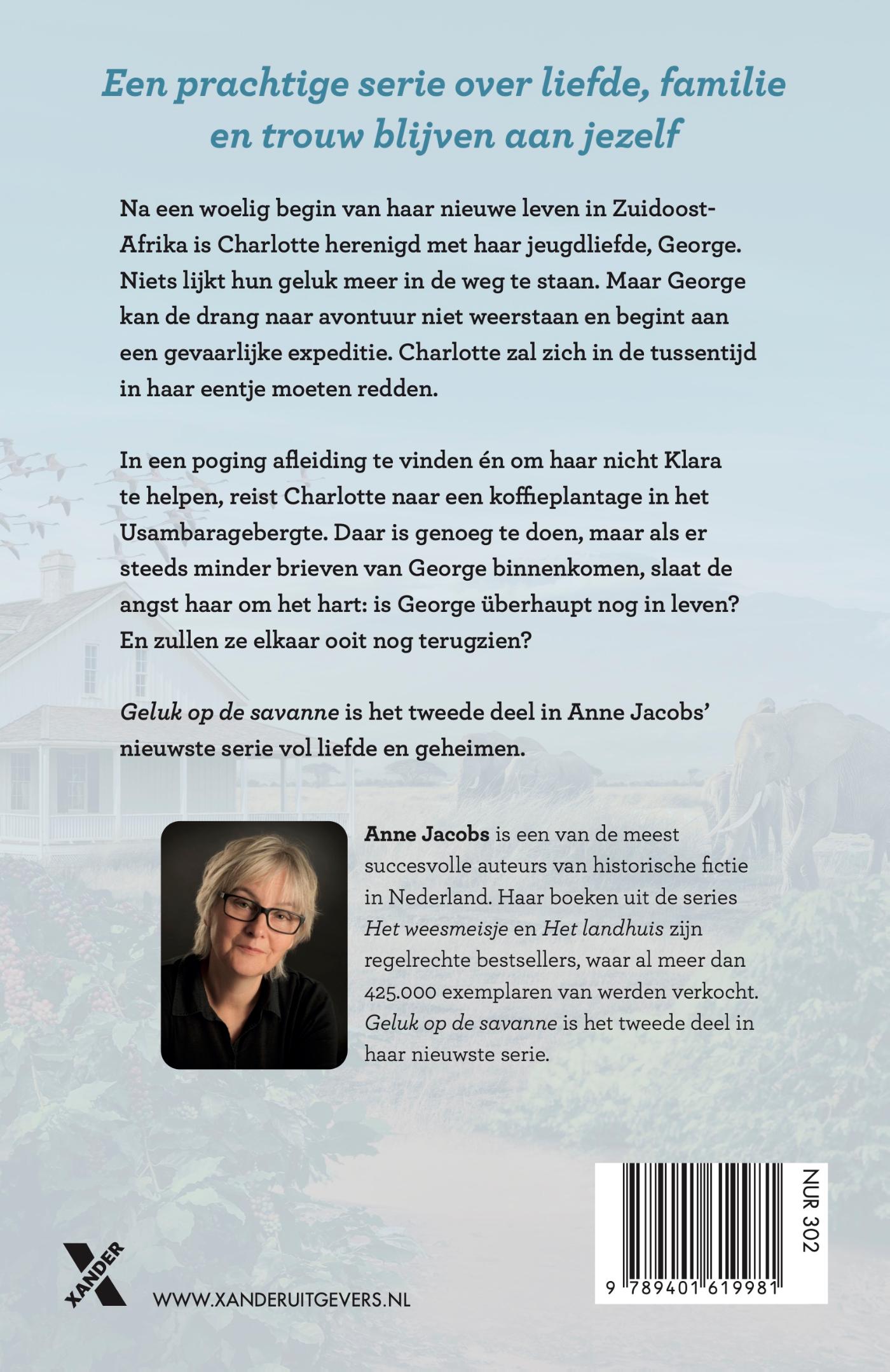 Achterkant van Geluk op de savanne