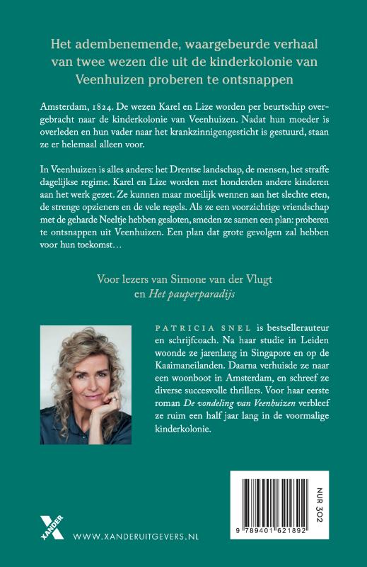 Achterkant van De vondeling van Veenhuizen
