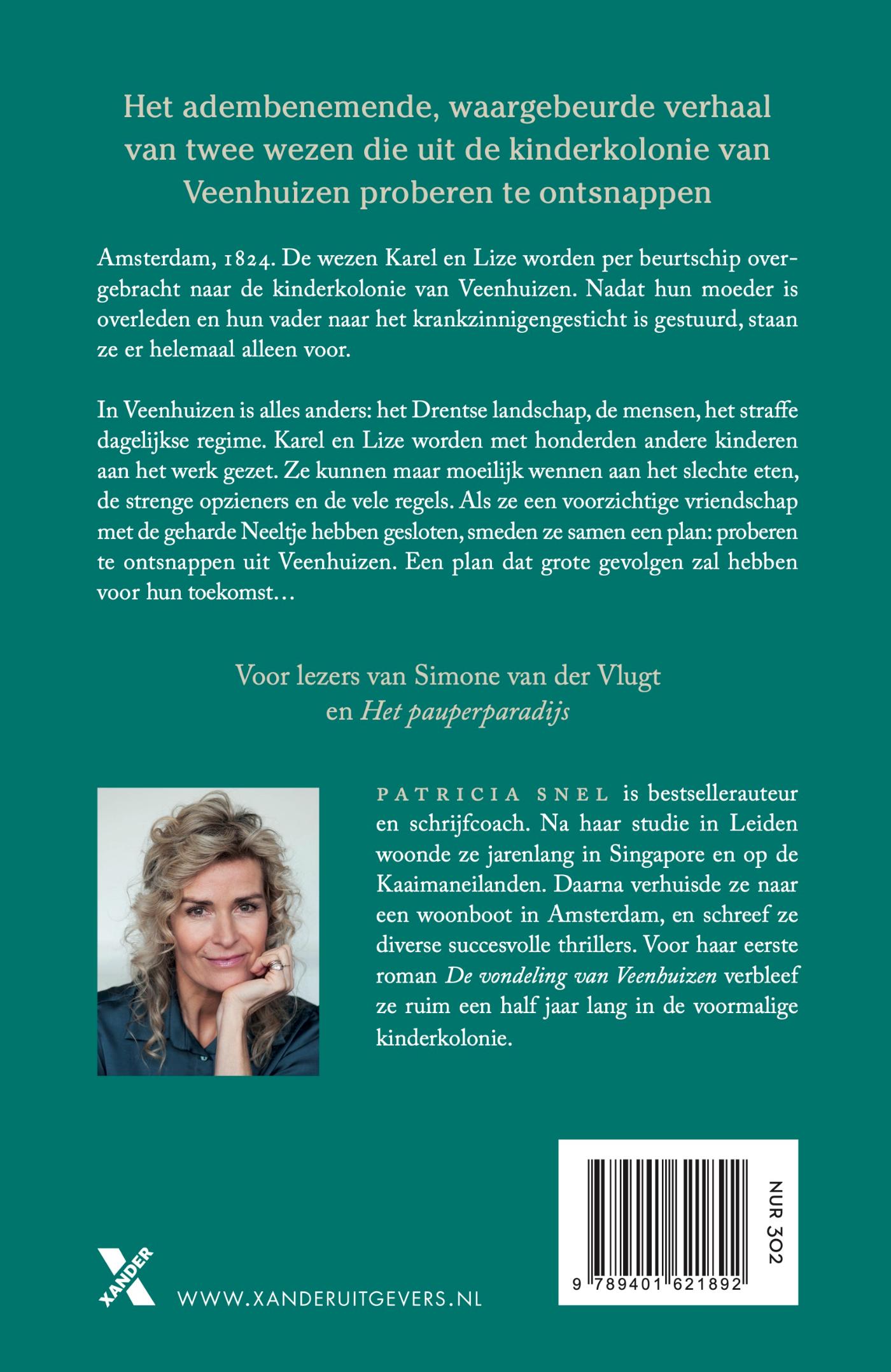 Achterkant van De vondeling van Veenhuizen