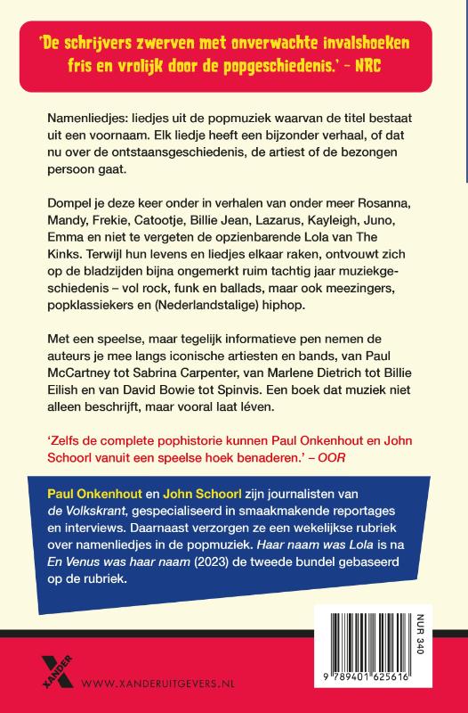 Achterkant van Haar naam was Lola