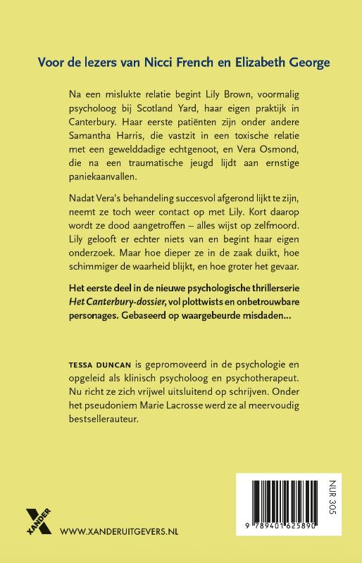 Achterkant van Vergeet me niet