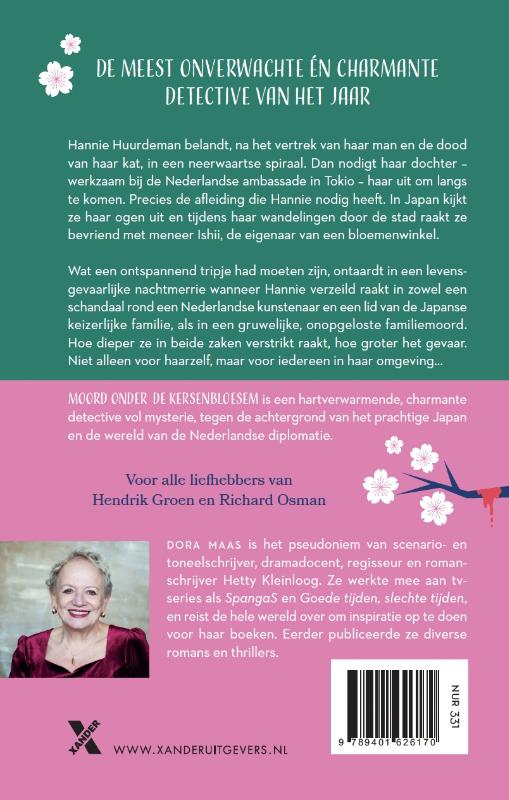 Achterkant van Moord onder de kersenbloesem