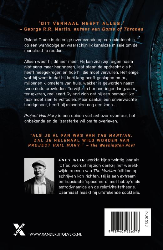 Achterkant van Project Hail Mary