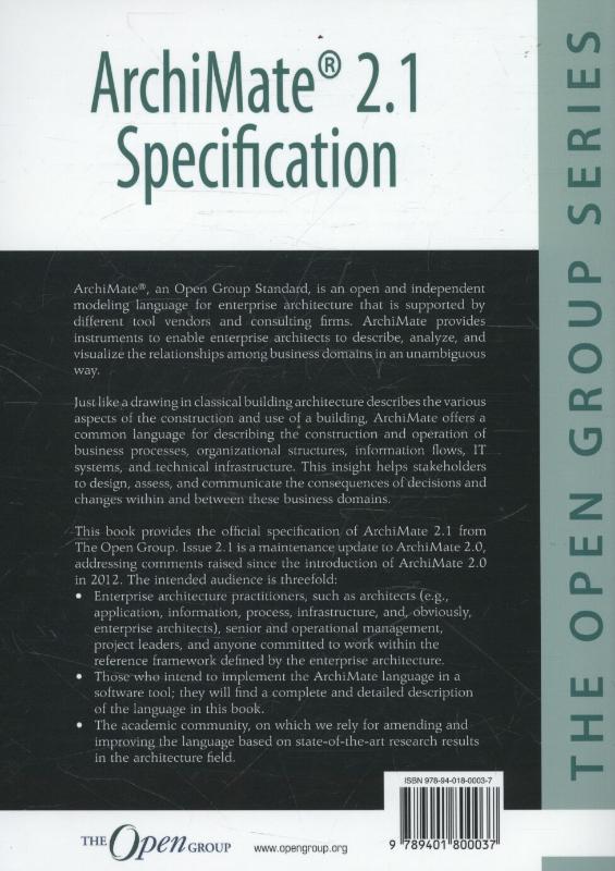 Achterkant van 2.1 Specification
