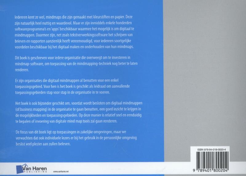 Achterkant van Zakelijk mindmappen voor slagvaardige organisaties - Op basis van Mindjet MindManager