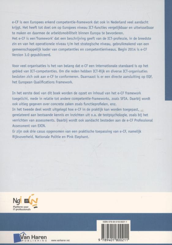 Achterkant van e-CF in de praktijk
