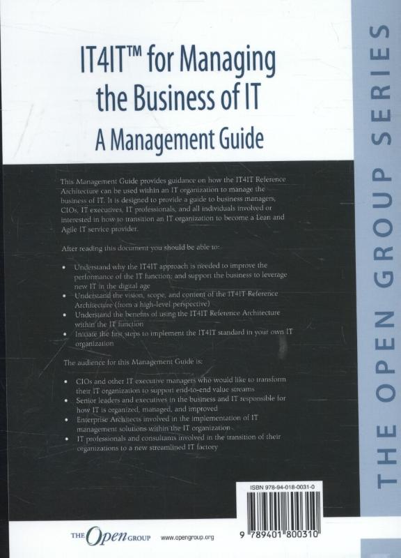 Achterkant van a management guide