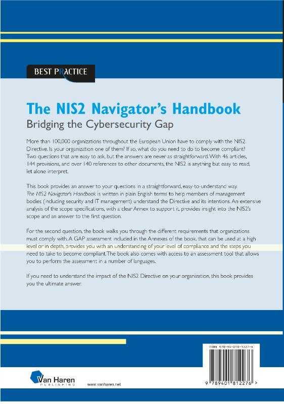 Achterkant van The NIS2 Navigator’s Handbook