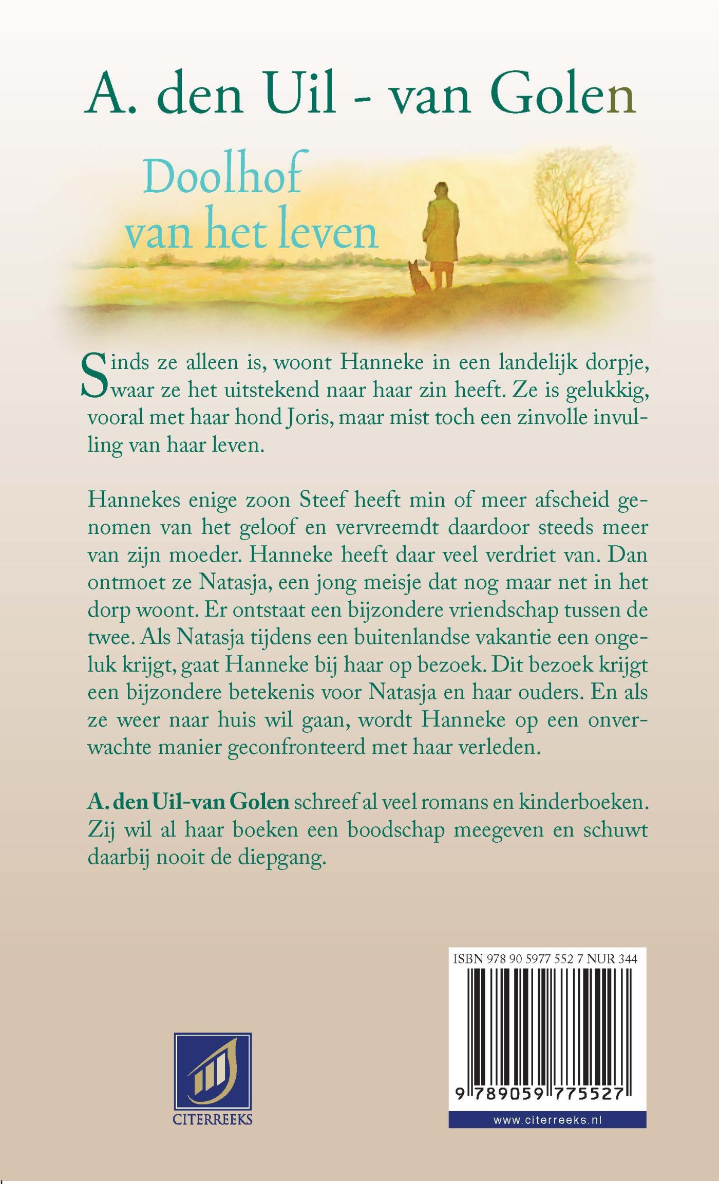 Achterkant van Doolhof van het leven