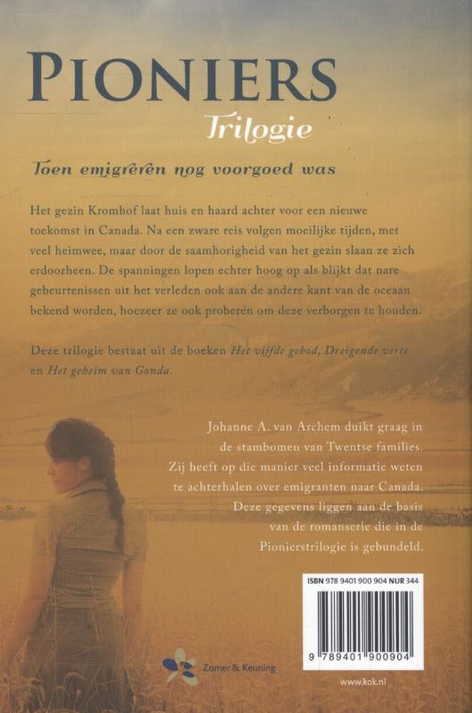 Achterkant van Pionierstrilogie