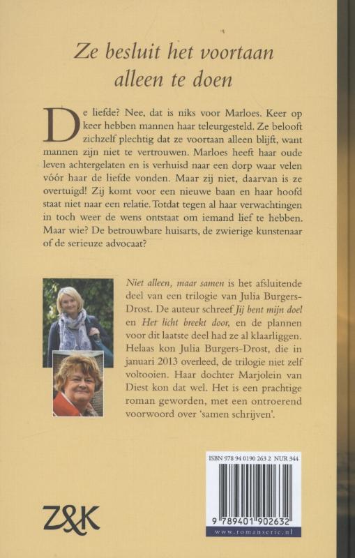 Achterkant van Niet alleen, maar samen