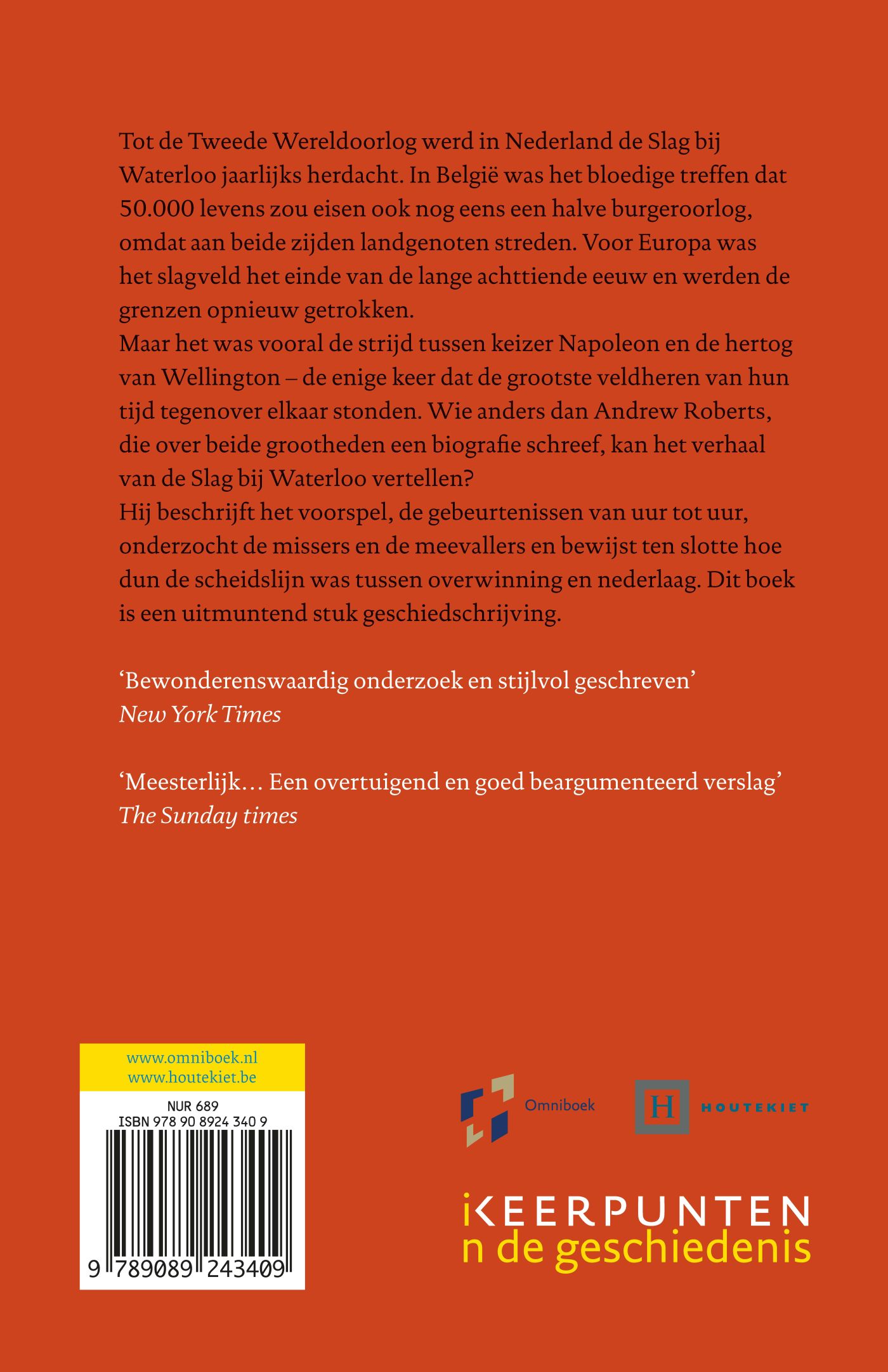 Achterkant van De Slag bij Waterloo