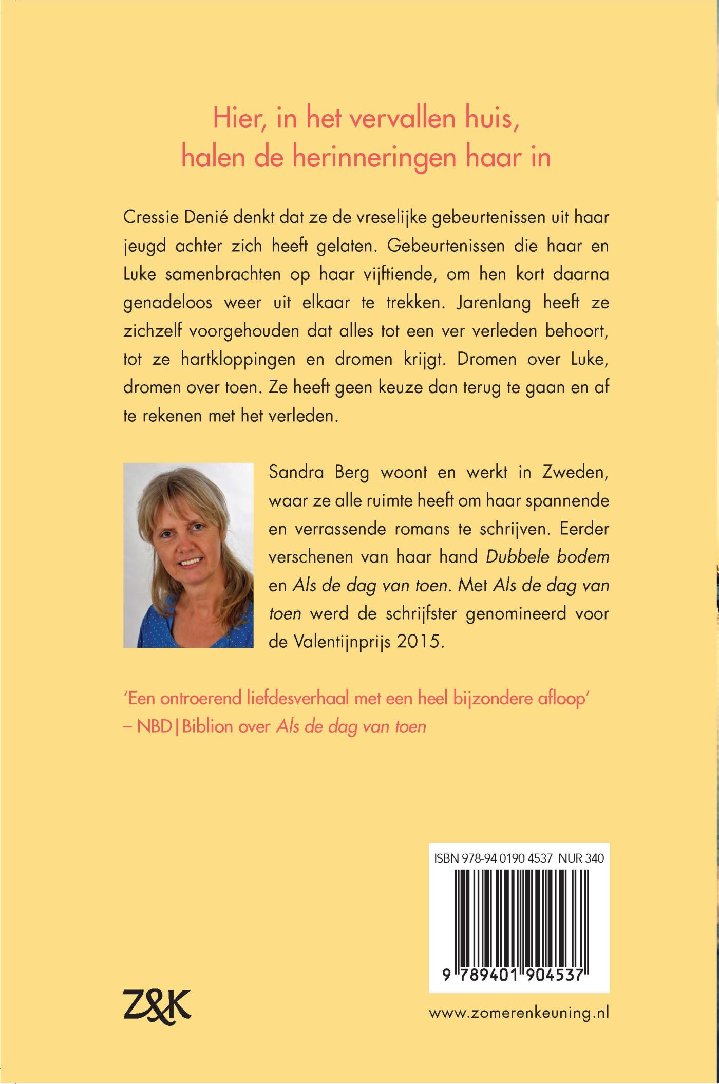 Achterkant van Voorbij de duisternis