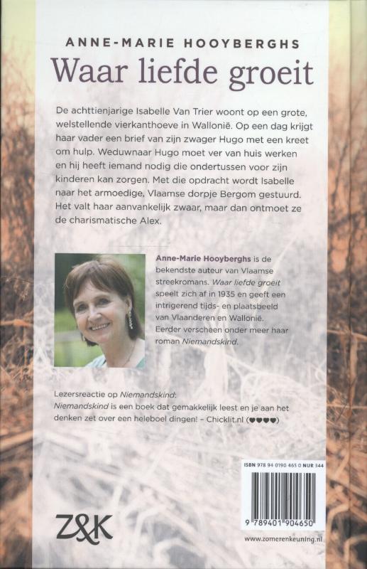 Achterkant van Waar liefde groeit