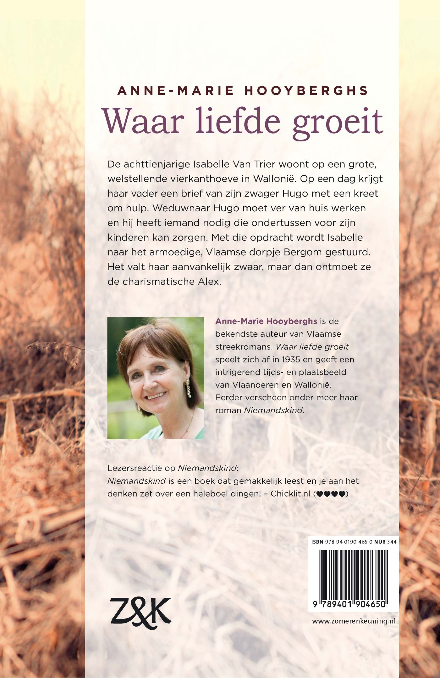 Achterkant van Waar liefde groeit