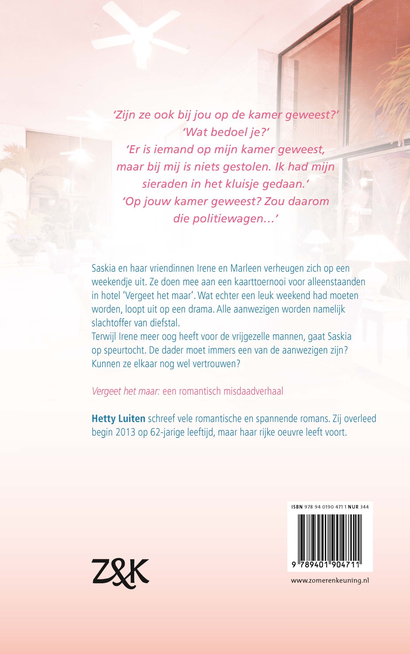 Achterkant van Vergeet het maar