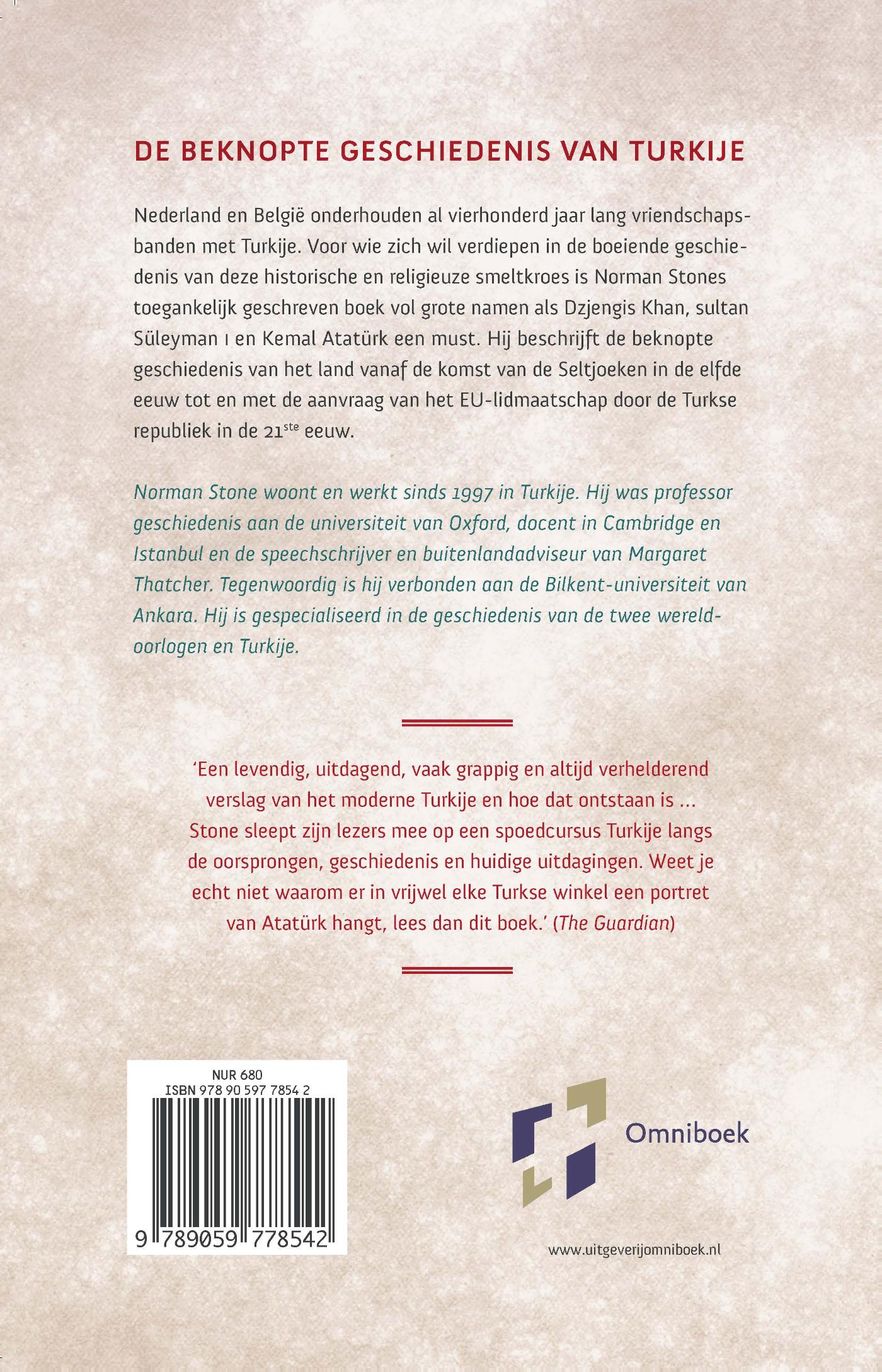 Achterkant van De beknopte geschiedenis van Turkije